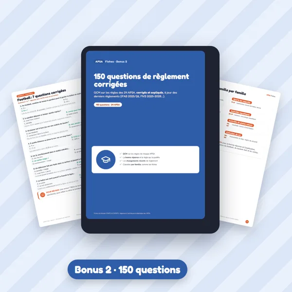 Bonus 150 questions de règlement corrigées